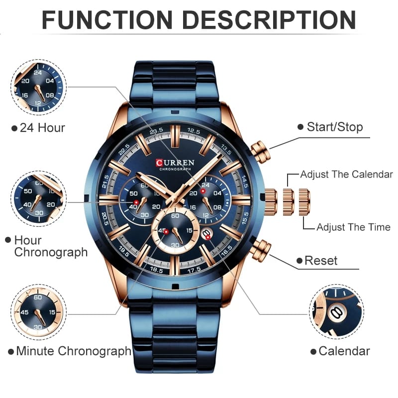 Curren 8355 Mens Watch - Blue