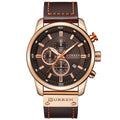 Curren 8291 Chronograph Watch - Brown