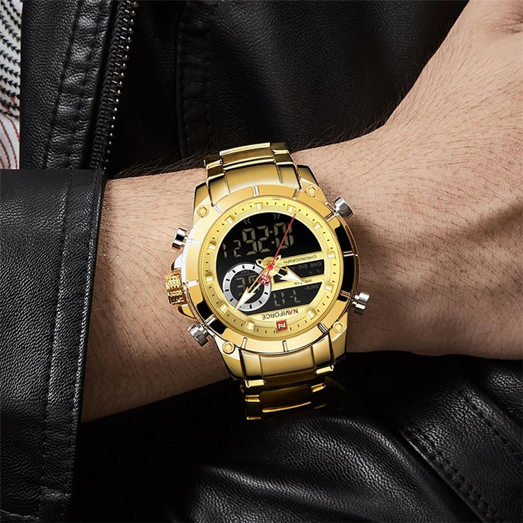 Naviforce 9163 Mens Watch - Gold