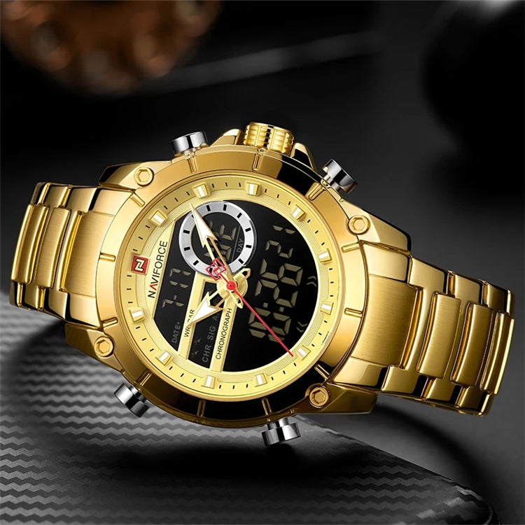 Naviforce 9163 Mens Watch - Gold
