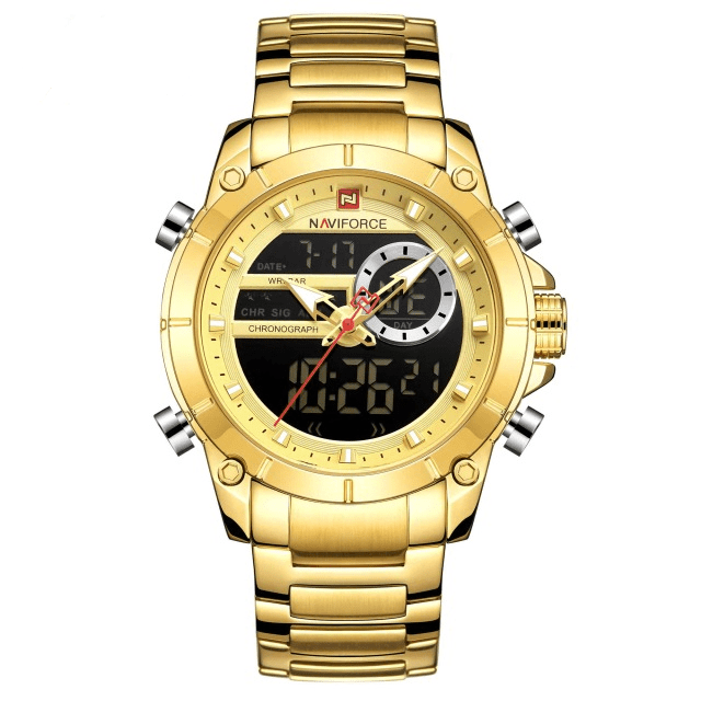 Naviforce 9163 Mens Watch - Gold