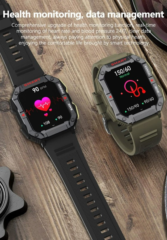 YK01 Smart Watch for Outdoor Sports - Army Green