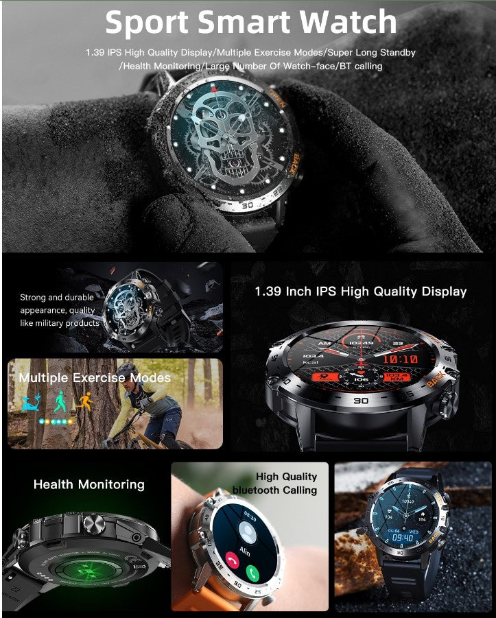 K52 Bluetooth Call Smart Watch - Orange