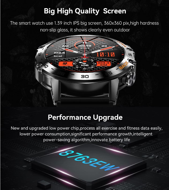 K52 Bluetooth Call Smart Watch - Orange